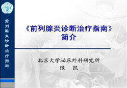 《前列腺炎诊断治疗指南——中华医学会泌外学分会诊治指南》